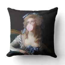 Zurückhaltend mit rosa Kaugummi