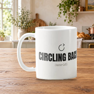 Zurückkommen (hieß nie weggehen) Lustiger Bürobech Kaffeetasse