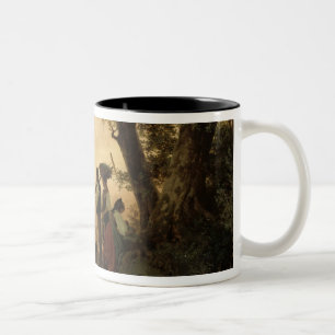 Zurückkommender Schäfer Zweifarbige Tasse