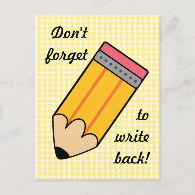 Zurückschreiben Postkarte (Vorderseite)