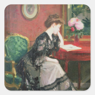 zurücksetzen quadratischer aufkleber