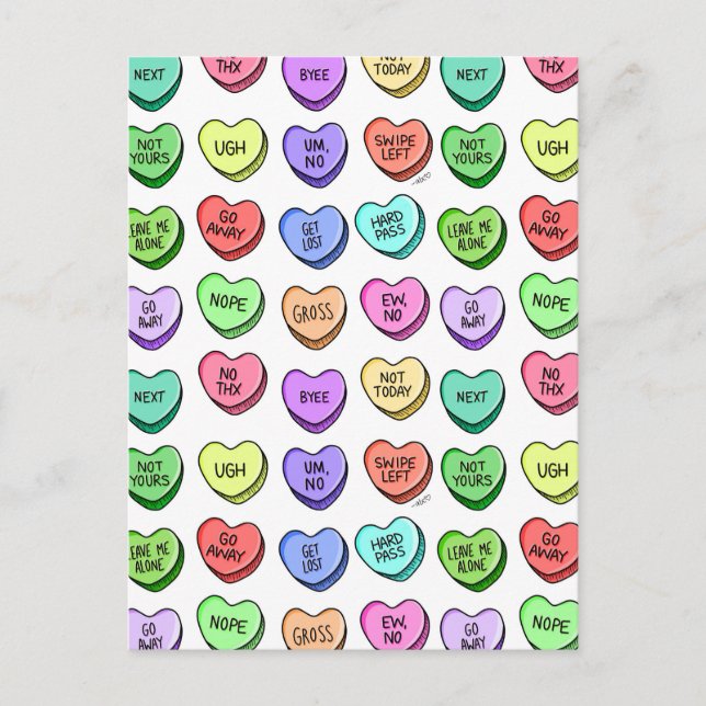 Zurückweisung Valentins Postkarte (Vorderseite)