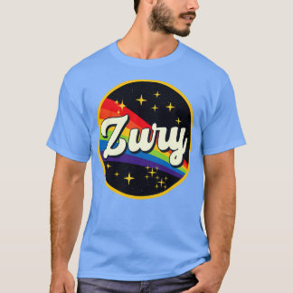 Zury Regenbogen im Vintagen Stil im Weltraum T-Shirt