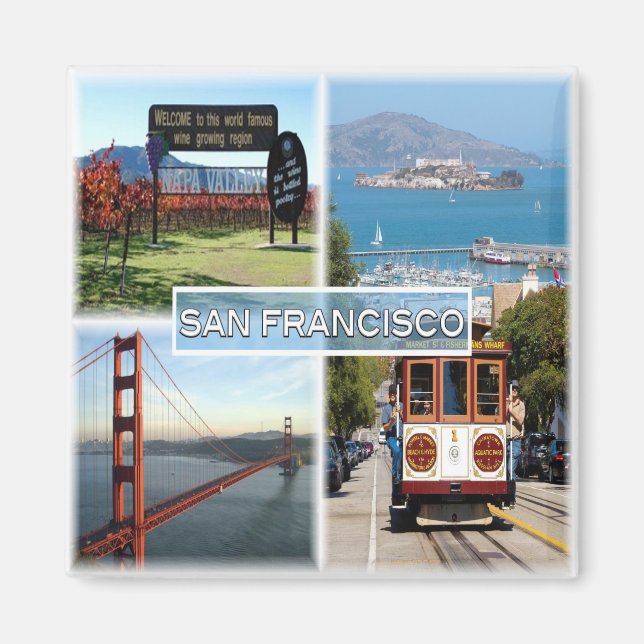 zUS0028 SAN FRANCISCO, Mosaik, Kalifornien, Kühlsc Magnet (Vorne)