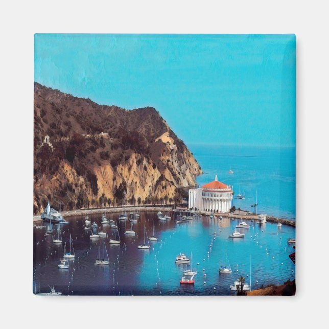 zUS009 SANTA CATALINA ISLAND, Kalifornien, Kühlsch Magnet (Vorne)