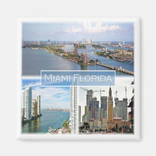 zUS039 MIAMI, FLORIDA, Mosaik, Amerika, Kühlschran Magnet