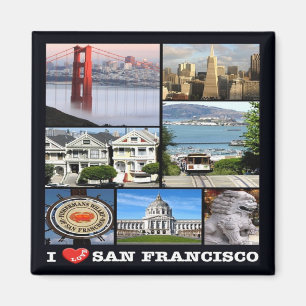 zUS067 SAN FRANCISCO I Liebe, Mosaik, Kühlschrankm Magnet