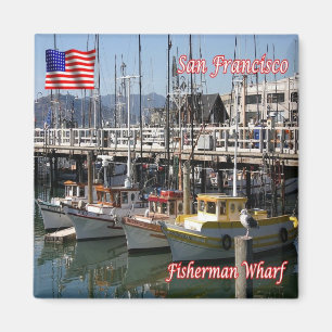 zUS074 SAN FRANCISCO, Fisherman Wharf, Kühlschrank Magnet