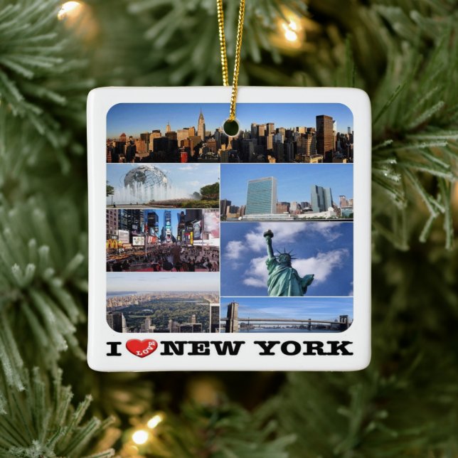 zUS107 NEW YORK CITY I Liebe, Mosaik, Keramikornament (Baum)
