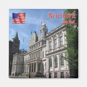 zUS111 NEW YORK CITY, City Hall, Amerika, Kühlschr Magnet