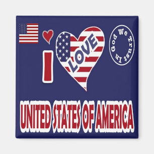 zUS185 USA I Liebe, Kühlschrank Magnet
