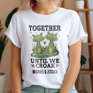 Zusammen bis wir krächzen Retro Frosch Paar Custom T-Shirt