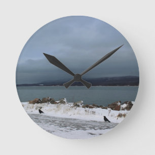 Zusammen Braving den Sturm Runde Wanduhr