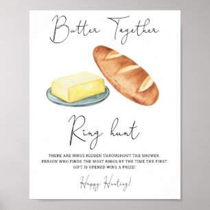 Zusammen Butter Ring Jagd Junggesellinnenabschied Poster