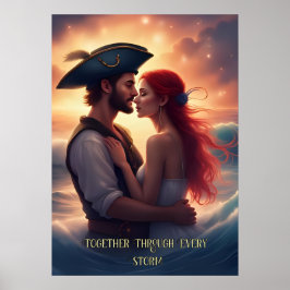 Zusammen durch jeden Sturm Romantische Piraterie Poster