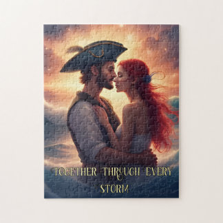 Zusammen durch jeden Sturm Romantische Piraterie Puzzle