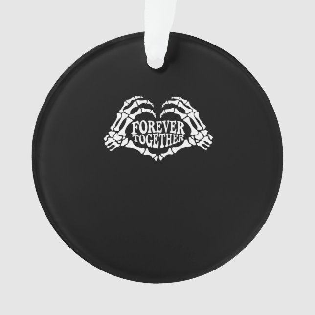 Zusammen ein Herz aus Skeleton Hands Classic Ornament (Vorderseite)