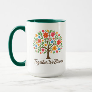 Zusammen erblühen wir Blumen-Tasse Tasse