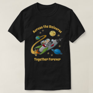 Zusammen Forever Cosmic Liebe Journey Funny Cartoo T-Shirt