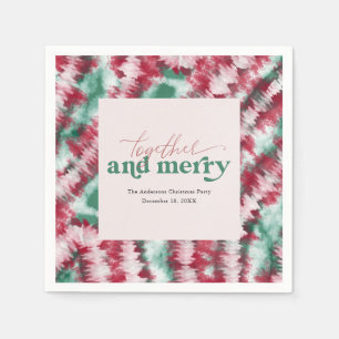 Zusammen & Fröhlich Moderne Weihnachts-Tie-Dye Serviette
