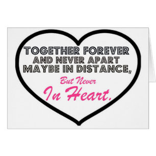 Zusammen für immer u. nie auseinander .......