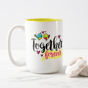 Zusammen für immer zweifarbige tasse