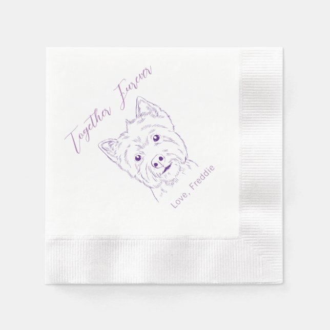 Zusammen Furever Terrier Wedding Napkins Serviette (Vorderseite)
