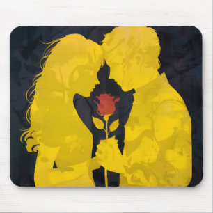 Zusammen in Liebe - Romantische Liebesillustration Mousepad