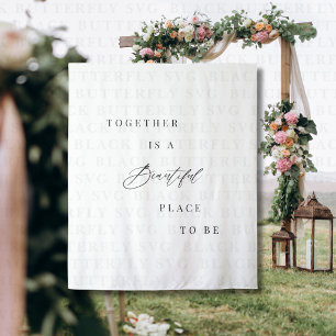 Zusammen ist ein schöner Ort Wedding-Banner Wandteppich