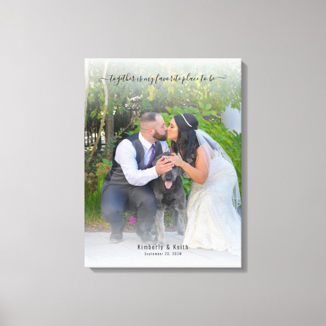 Zusammen ist mein Lieblingsort für Hochzeit Leinwanddruck (Vorderseite)