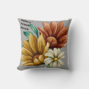 Zusammen ist mein Lieblingsort Warmer Floral-Wurf Kissen