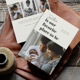 Zusammen ist unser Lieblingsplatz 4 Foto Feiertagskarte