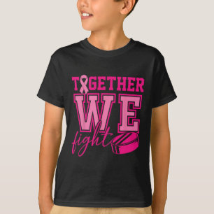 Zusammen kämpfen wir Hockey Pink Ribbon Brustkrebs T-Shirt