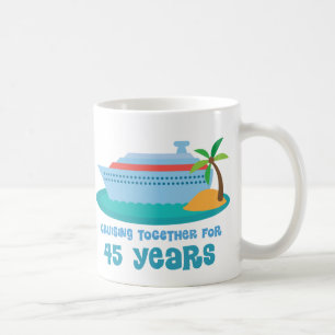 Zusammen kreuzen für 45 Jahre Jahrestags-Geschenk- Tasse