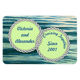 Zusammen kreuzen seit 2 Stateroom Tür-Markierung Magnet