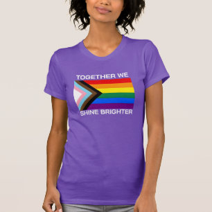 Zusammen leuchten wir die Flagge von Brighter Lgbt T-Shirt