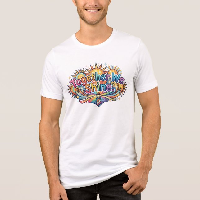 Zusammen leuchten wir Tri-Blend shirt (Vorderseite)