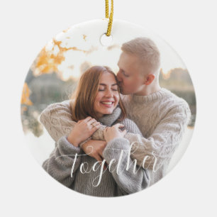 Zusammen mit dem zweiseitigen Custom Foto Rustic M Keramik Ornament