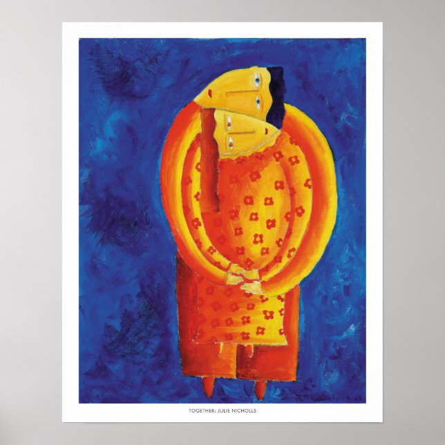 Zusammen mit zeitgenössischer Acrylmalerei Print Poster (Vorne)