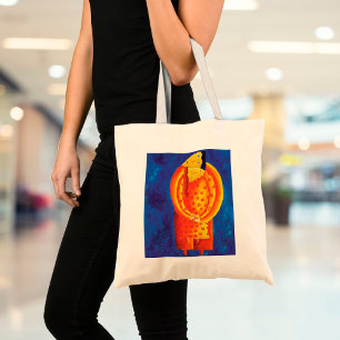 Zusammen mit zeitgenössischer Kunst Acrylmalerei Tragetasche