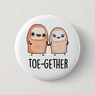 Zusammen Niedlicher Big Toe Pun Button