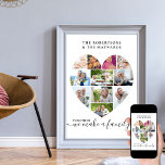 Zusammen Personalisierte Liebe Herz 11 FotoCollage Poster<br><div class="desc">Erstellen Sie Ihr eigenes personalisiertes Poster mit 11 Ihrer Lieblings-Fotos und Ihren Familiennamen(en). Die Fotovorlage ist ein Set, um eine Foto-Collage in der Form einer Liebe-Herz zu erstellen, indem Sie Ihre Bilder in einer Mischung aus Quadrat, Portrait und Landschaft-Formate. Laden Sie Ihre Fotos, die in Reihen arbeiten, von oben nach...</div>