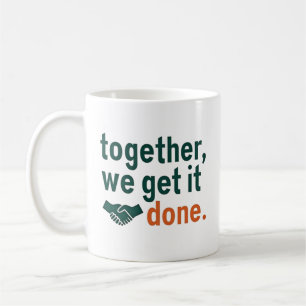 Zusammen schaffen wir es kaffeetasse