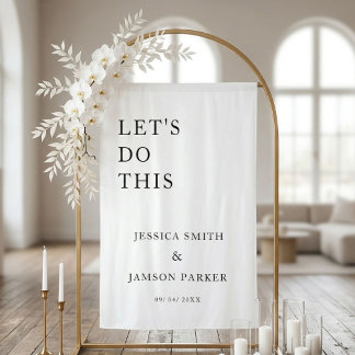 Zusammen schöner Ort für Hochzeits-Willkommensschi Wandteppich