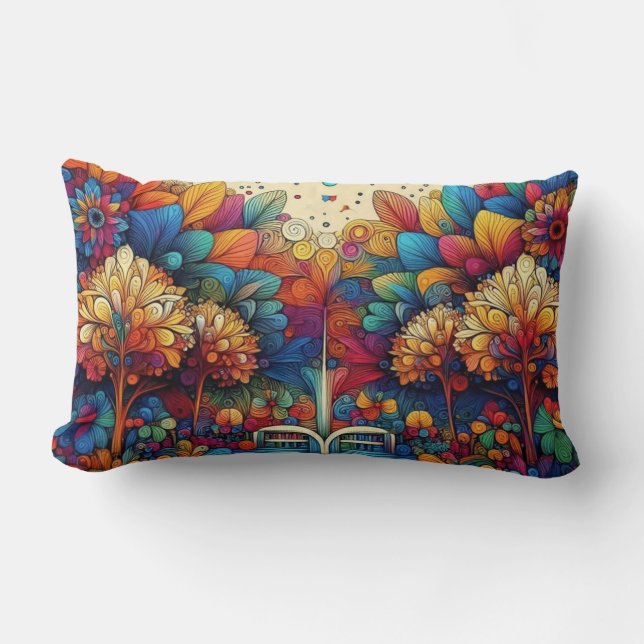 "Zusammen sind eins" Harmonie-Kissen Lendenkissen (Vorderseite)