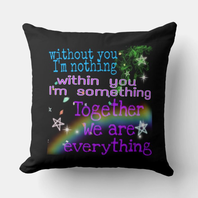 zusammen sind wir alles kissen (Vorderseite)