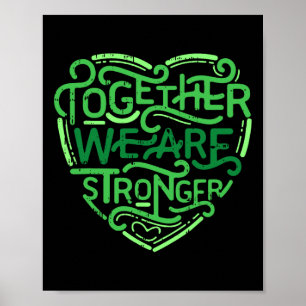 Zusammen sind wir stärker Psychische Gesundheitsau Poster