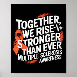 Zusammen steigen wir Orangefarbenes Band Multiple Poster