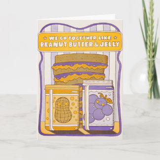 Zusammen wie Erdnussbutter & Marmelade Letterpress Karte