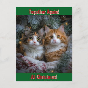 Zusammen wieder zu Weihnachten! Feiertagspostkarte